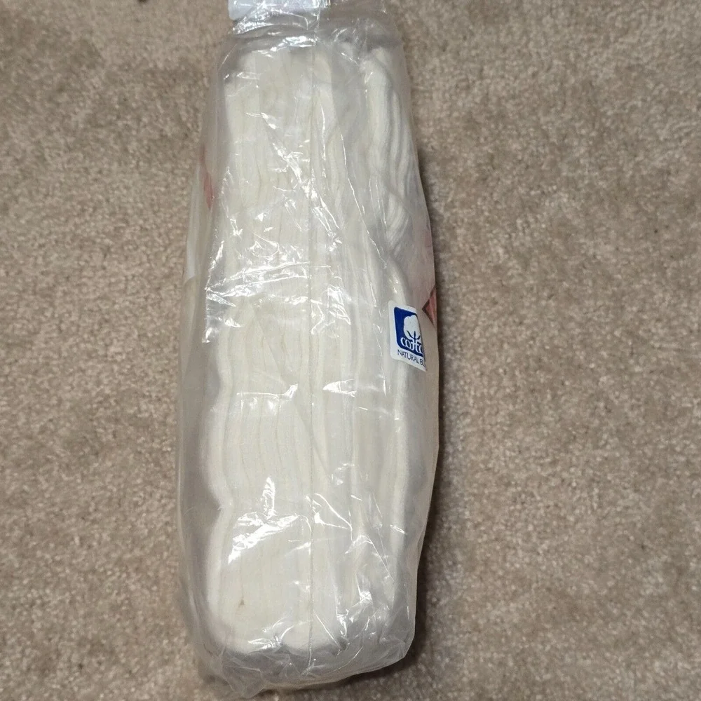 VTG 70s Calf Tube Super Socks 6 Pair‎ New In Taped Package Cotton Blend Sz 10-13